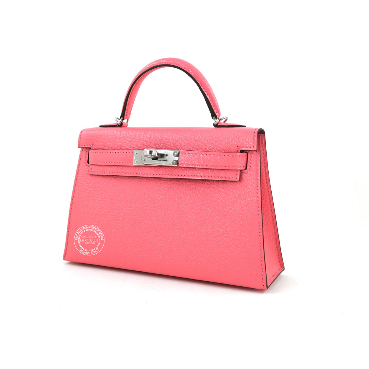 Hermès Kelly 20cm Rose d'Ete Chevre PHW