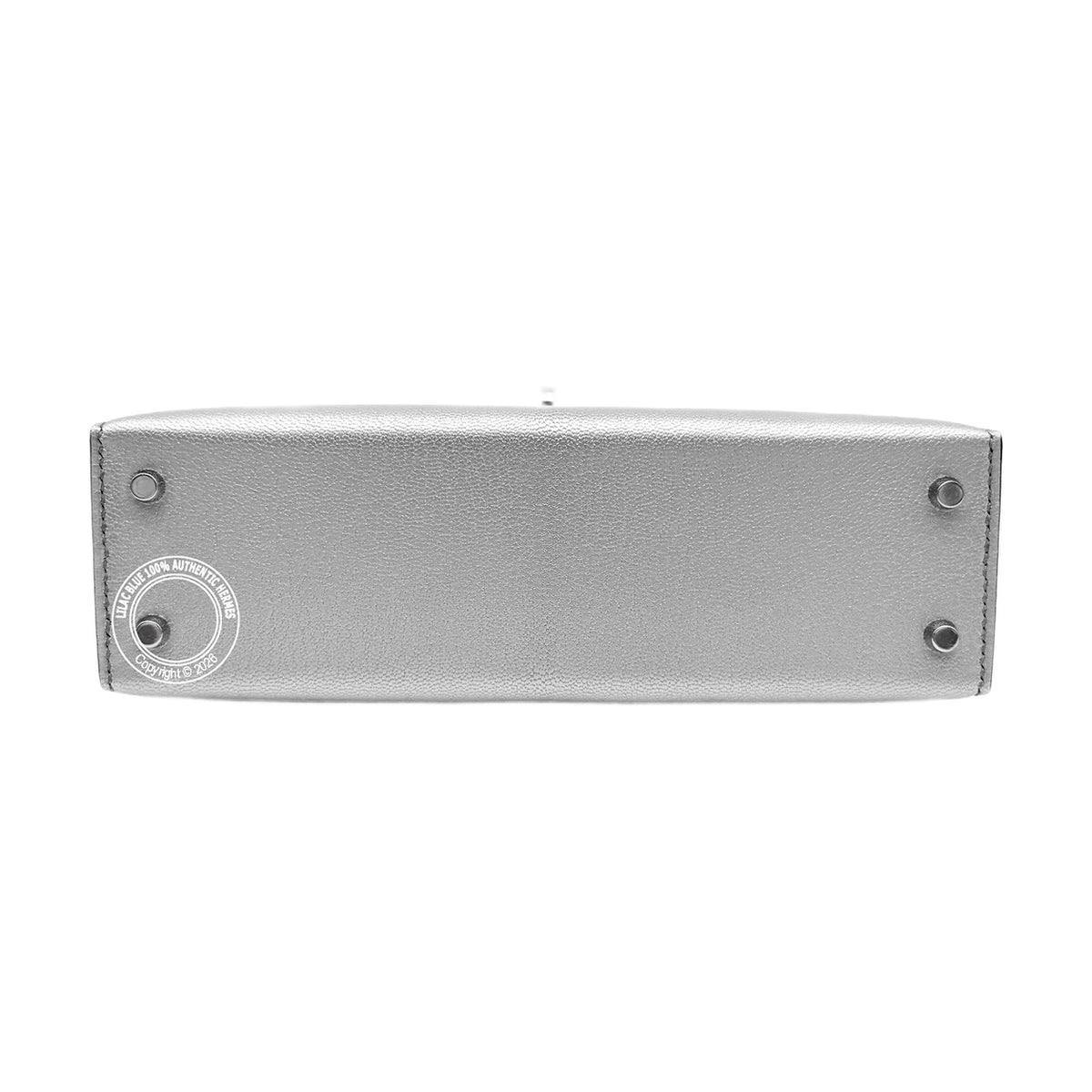 Hermès Kelly 20cm Argent Chevre PHW