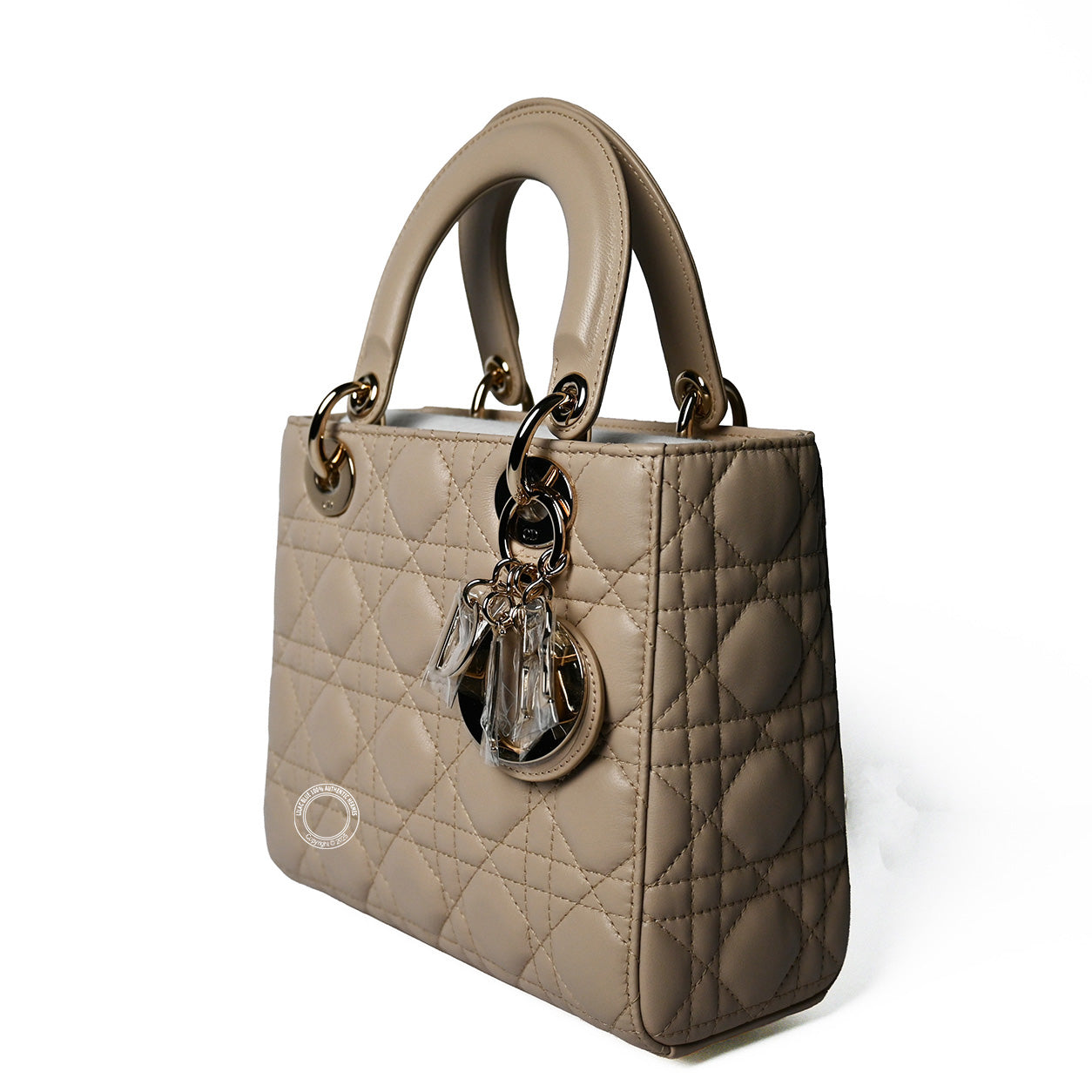 Lady Dior My ABCDior Bag Small Beige Cannage Lambskin GHW