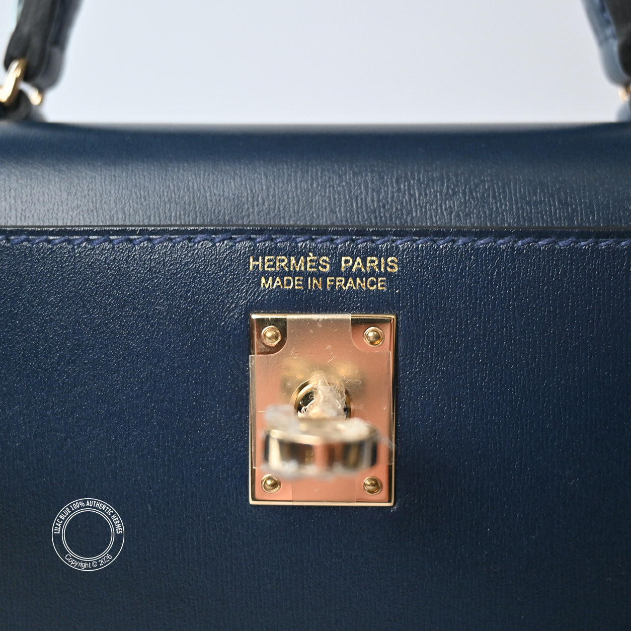 Hermès Kelly 20cm Bleu Abysse Box PBHW