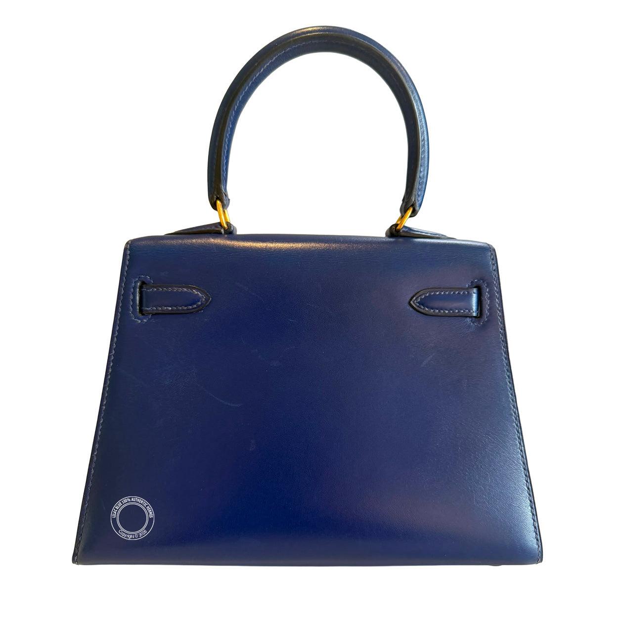 Hermès Kelly 20cm Bleu Saphir Box GHW - Vintage