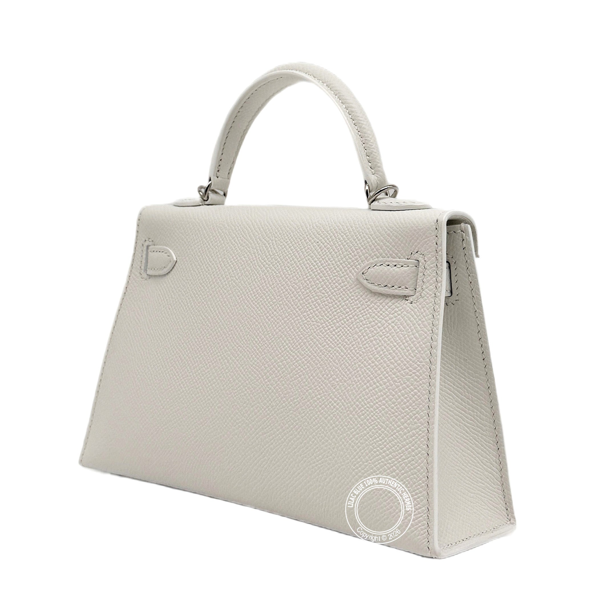 Hermès Kelly 20cm New White Epsom PHW