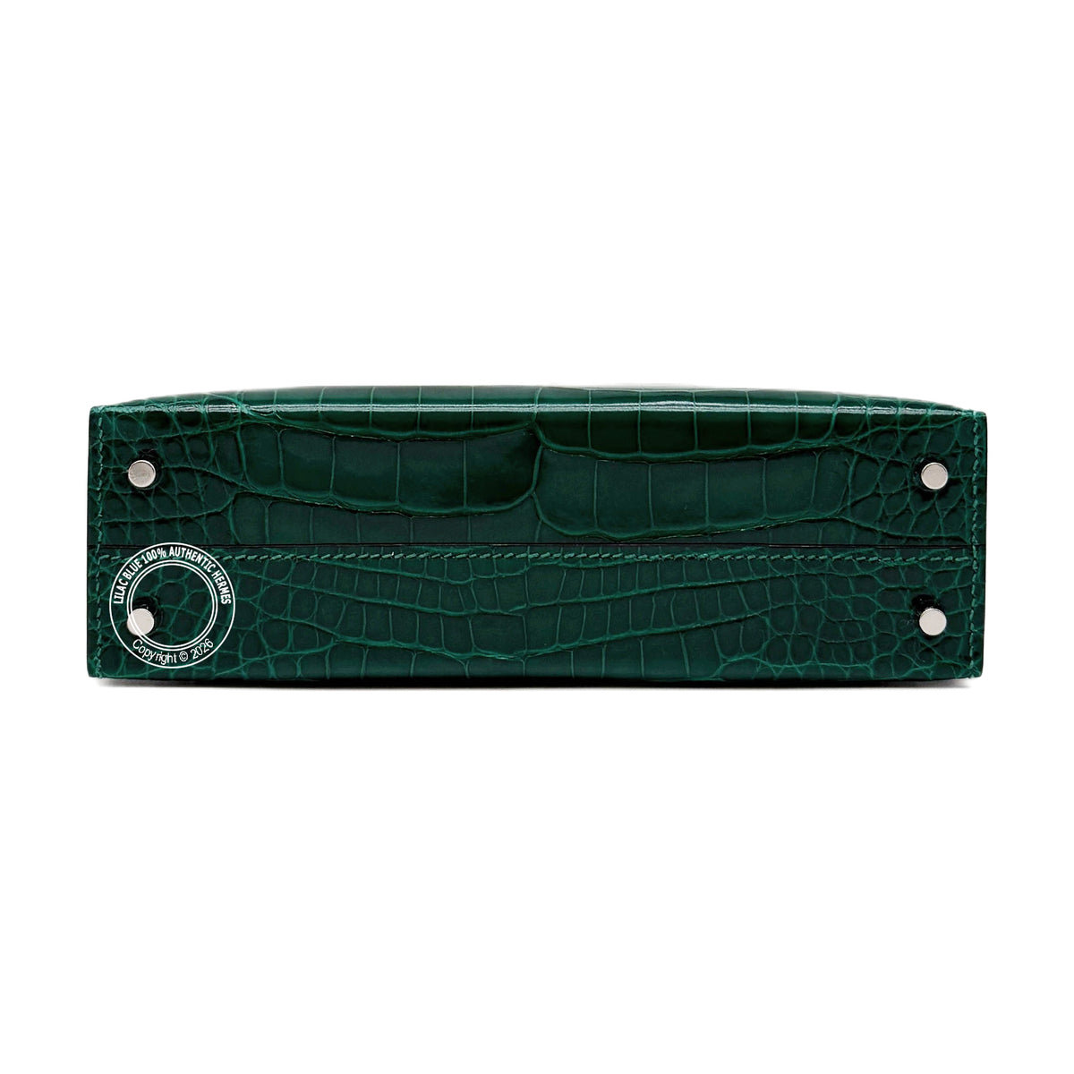 Hermès Kelly 20cm Vert Emeraude Shiny Alligator PHW