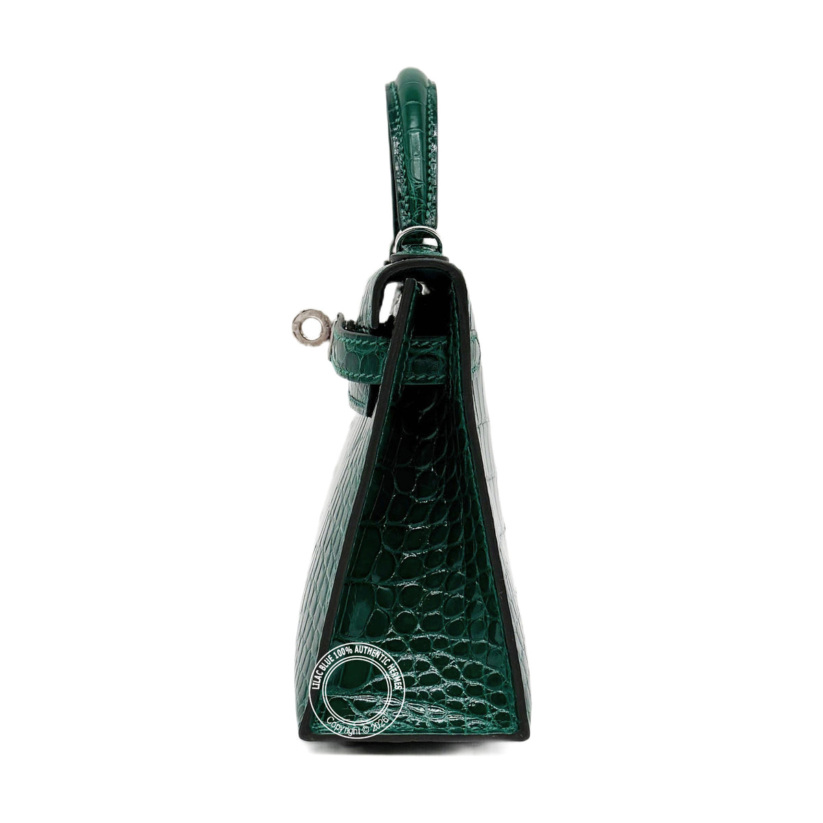 Hermès Kelly 20cm Vert Emeraude Shiny Alligator PHW