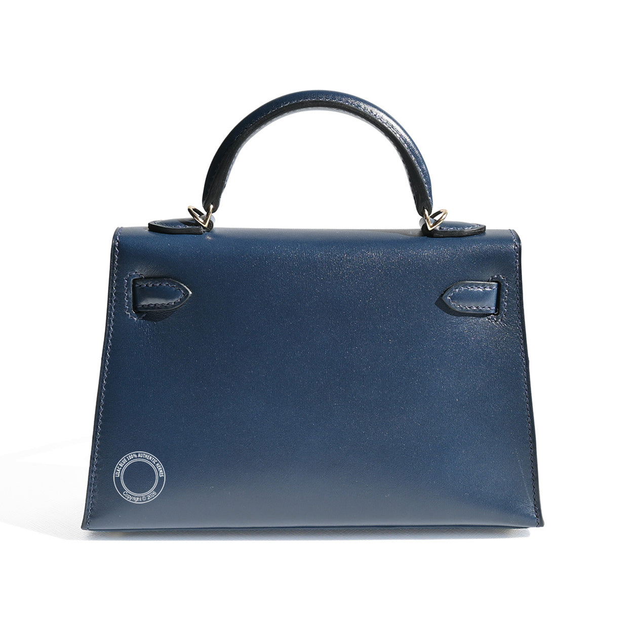 Hermès Kelly 20cm Bleu Abysse Box PBHW