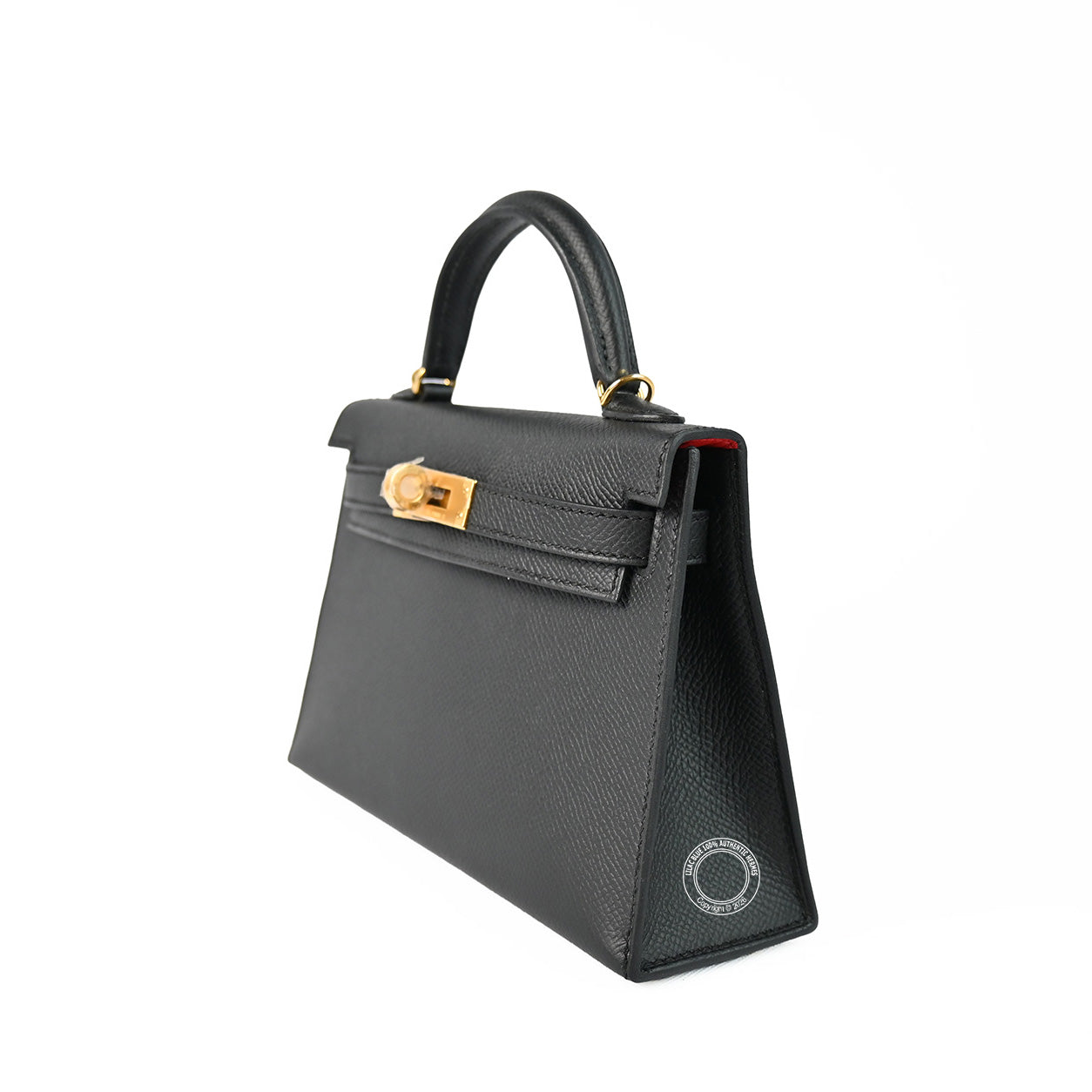 Hermès Kelly 20cm Black/Rouge Casaque HSS Epsom GHW
