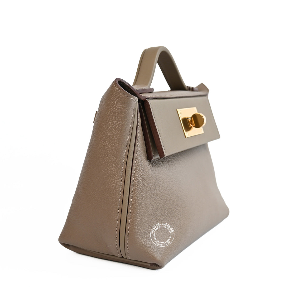 Hermès 24 24 21cm Etoupe Evercolor/Swift GHW