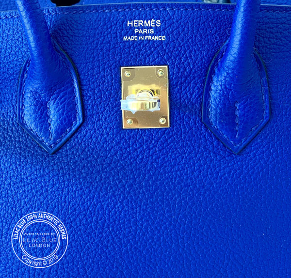 Hermes Birkin 25cm Bleu Electrique Togo GHW