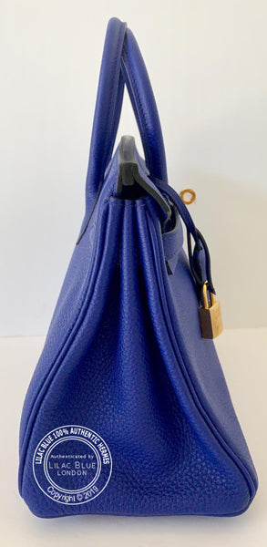 Hermes Birkin 25cm Bleu Electrique Togo GHW