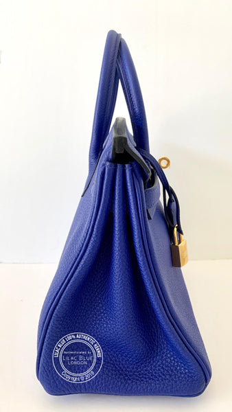 Hermes Birkin 25cm Bleu Electrique Togo GHW