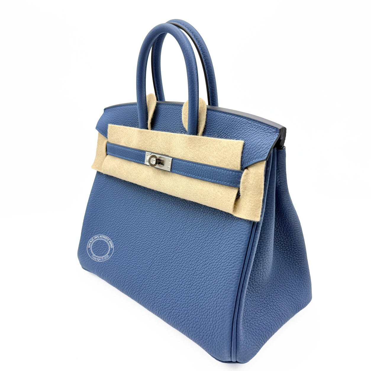 Hermes Birkin 25cm Bleu Tie Togo PHW