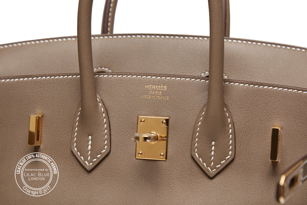 Hermes Birkin 25cm Etoupe Swift GHW