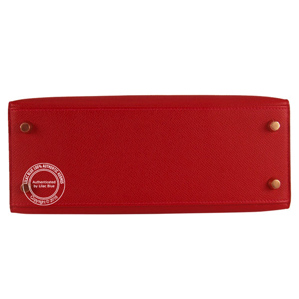 Hermès Kelly 25cm Rouge Casaque Epsom GHW