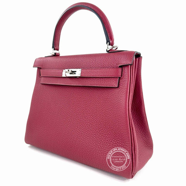 Hermes Kelly 25cm Rouge Grenat Togo PHW