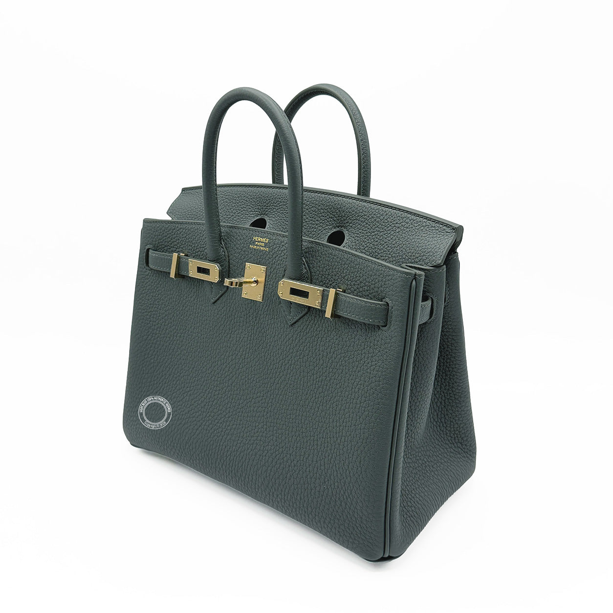 Hermès Birkin 25cm Vert Mangrove Togo PBHW