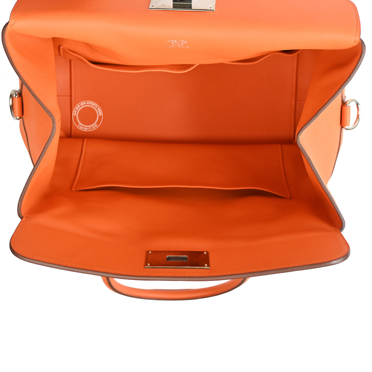 Hermès Toolbox 26cm Orange Poppy Evercolor PHW - Preloved