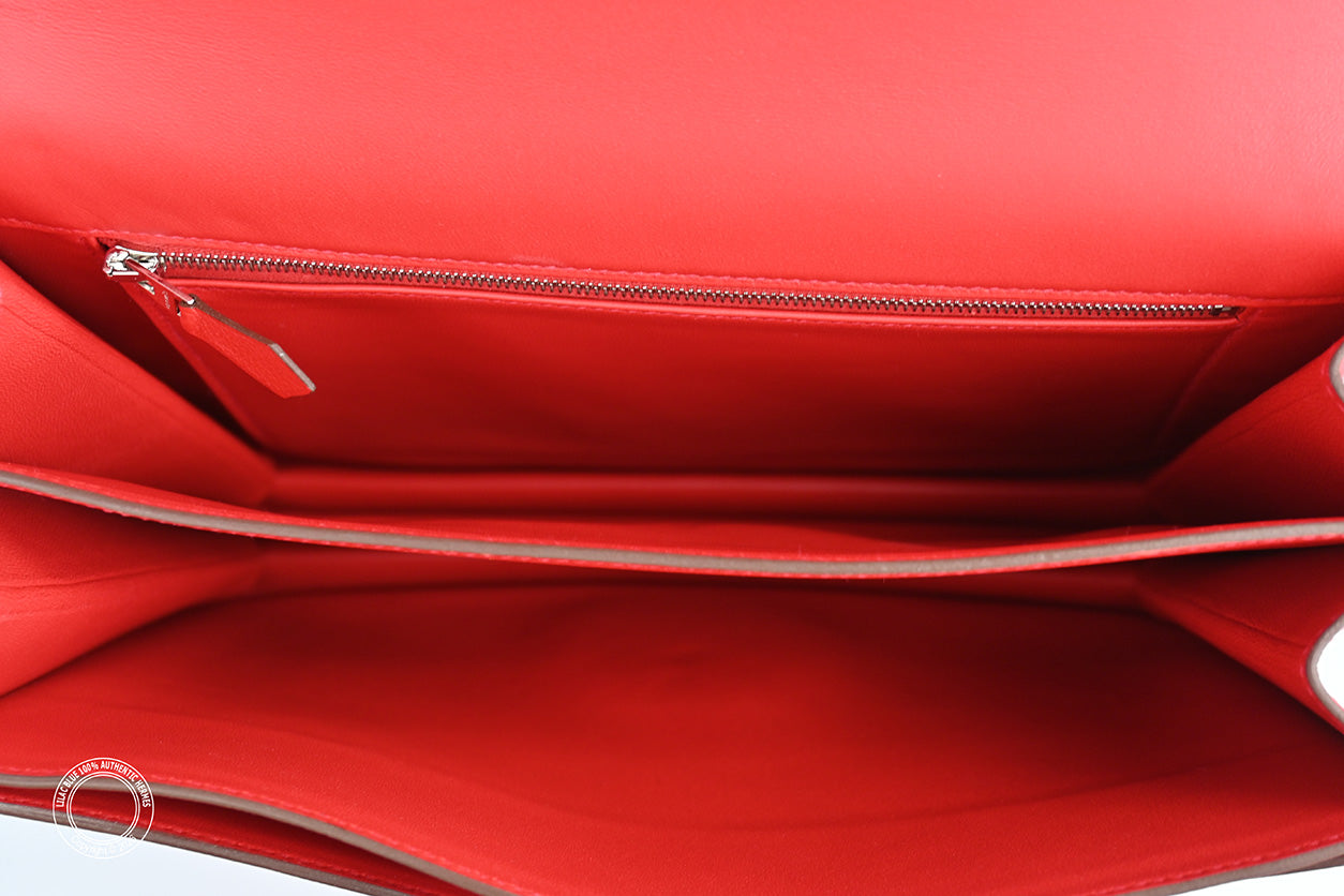 Hermès 2002 26cm Rouge de Coeur Evercolor Swift PHW - Preloved