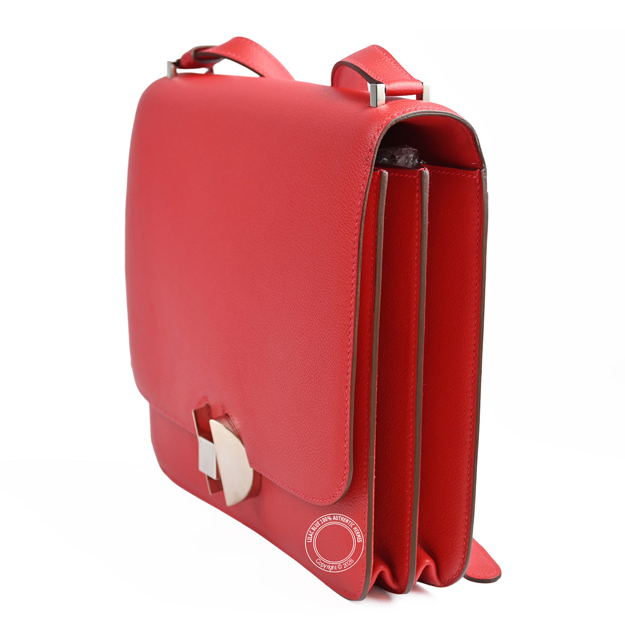 Hermès 2002 26cm Rouge de Coeur Evercolor Swift PHW - Preloved