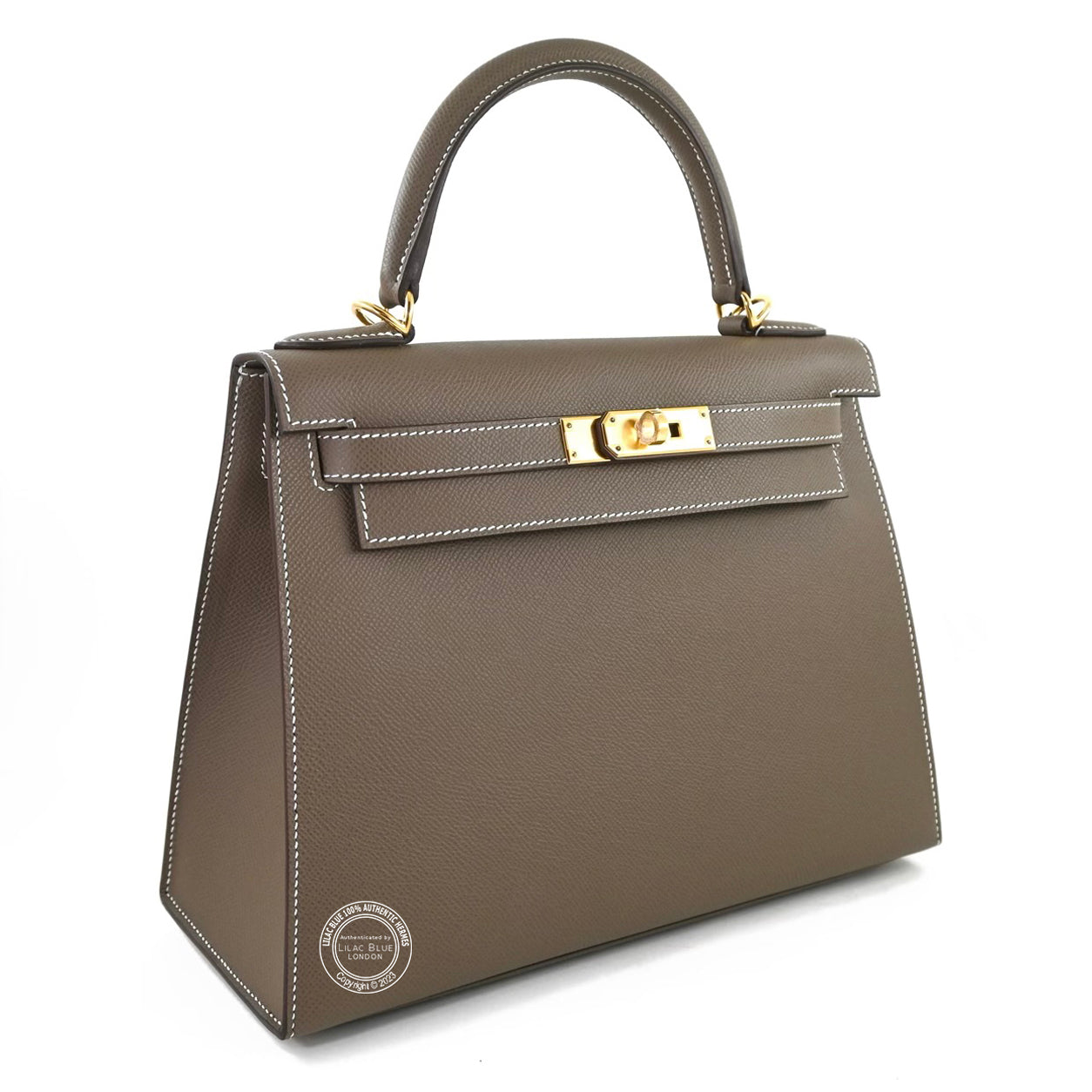Hermès Kelly 28cm Etoupe Epsom GHW
