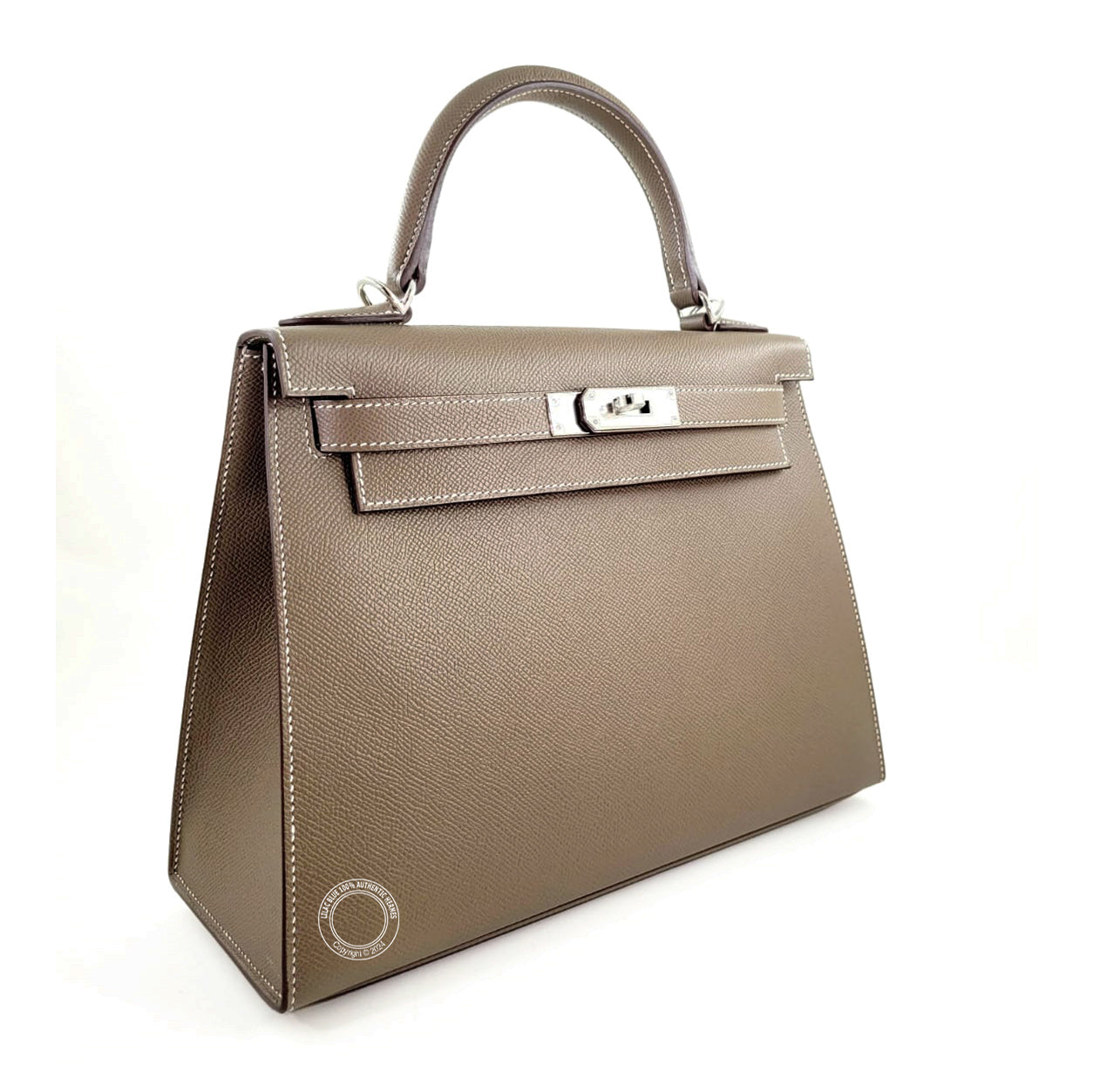 Hermès Kelly 28cm Etoupe Epsom PHW