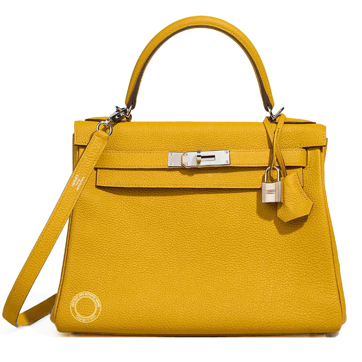 Hermès Kelly 28cm Jaune Ambre Togo PHW