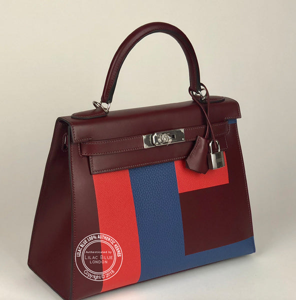 Hermès Kelly 28cm Lettre E PHW