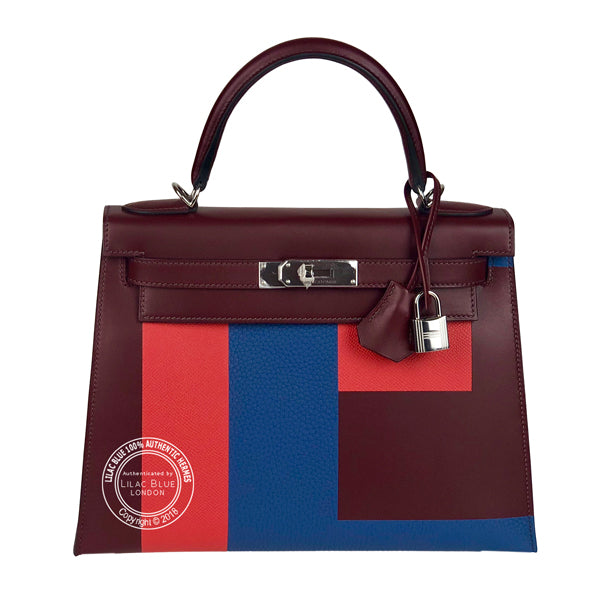 Hermès Kelly 28cm Lettre E PHW