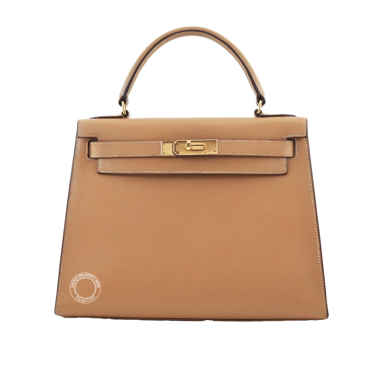 Hermès Kelly 28cm Natural Courchevel GHW - Vintage