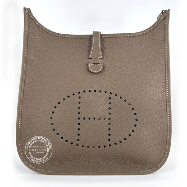 Hermès Evelyne 29cm Etoupe Clemence PHW
