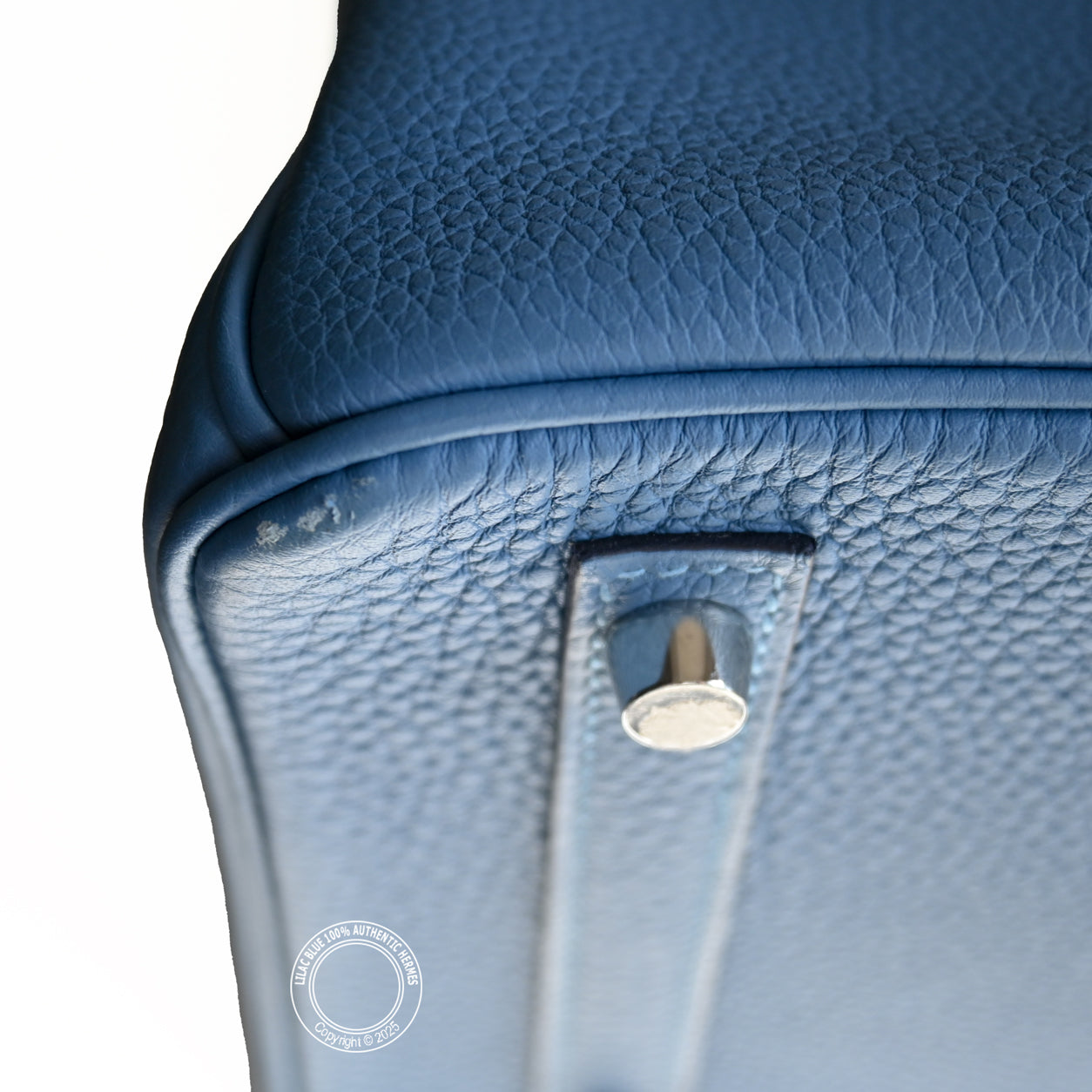 Hermes Birkin 30cm Bleu Azur Togo PHW - Preloved
