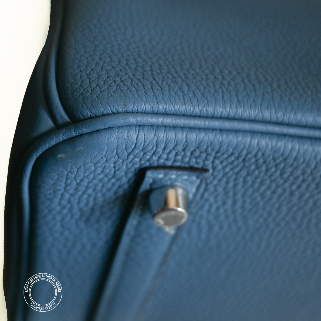 Hermes Birkin 30cm Bleu Azur Togo PHW - Preloved