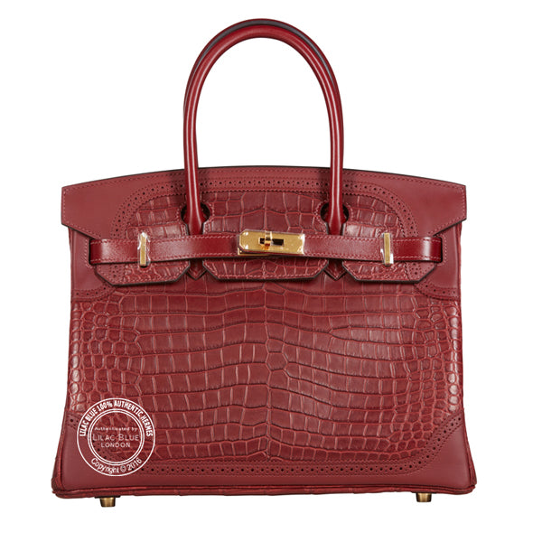 Hermès Birkin 30cm Bourgogne/Rouge H Ghillies GHW