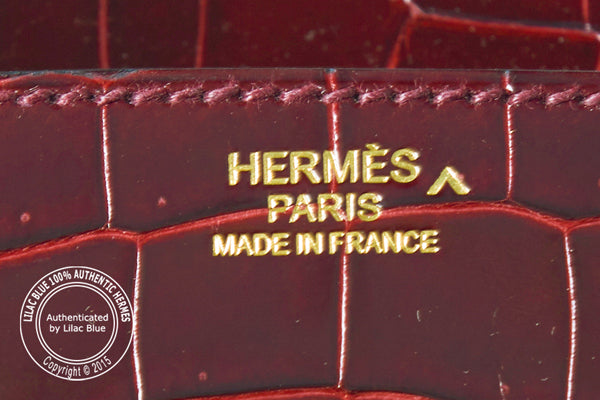 Hermès Birkin 30cm Burgundy Shiny Croc GHW