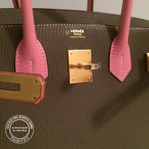 Hermès Birkin 30cm Etoupe/Rose Confetti HSS Chevre GHW