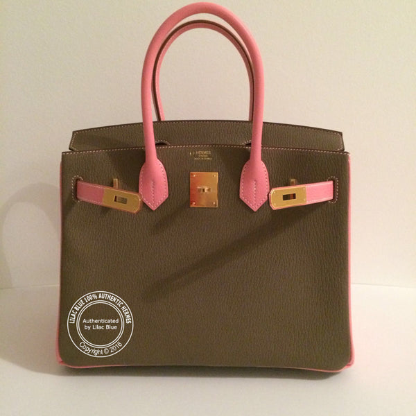 Hermès Birkin 30cm Etoupe/Rose Confetti HSS Chevre GHW