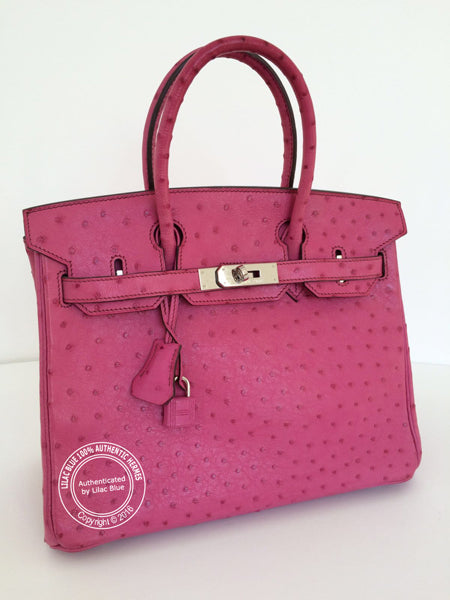 Hermes Birkin 30cm Fuschia Ostrich PHW Preloved