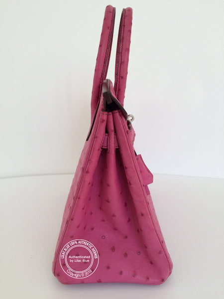 Hermes Birkin 30cm Fuschia Ostrich PHW Preloved