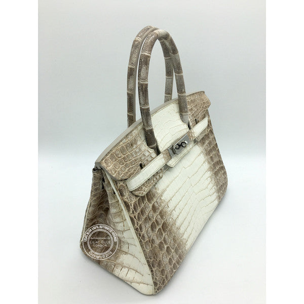 Hermès Birkin 30cm Himalaya Matte Croc PHW - Vintage