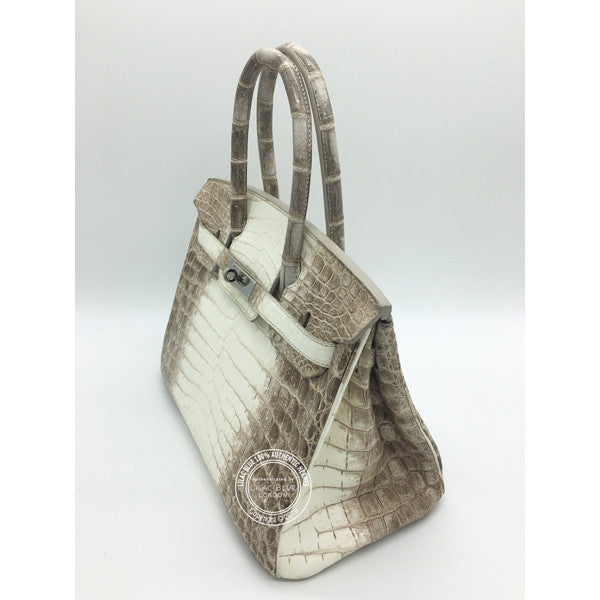 Hermès Birkin 30cm Himalaya Matte Croc PHW - Vintage