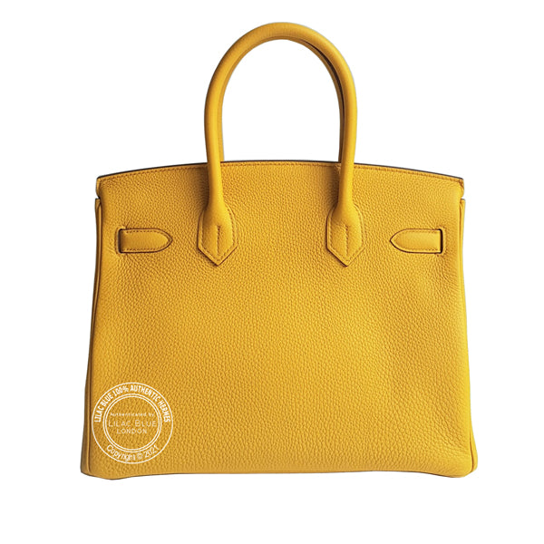 Hermes Birkin 30cm Jaune Ambre Togo GHW