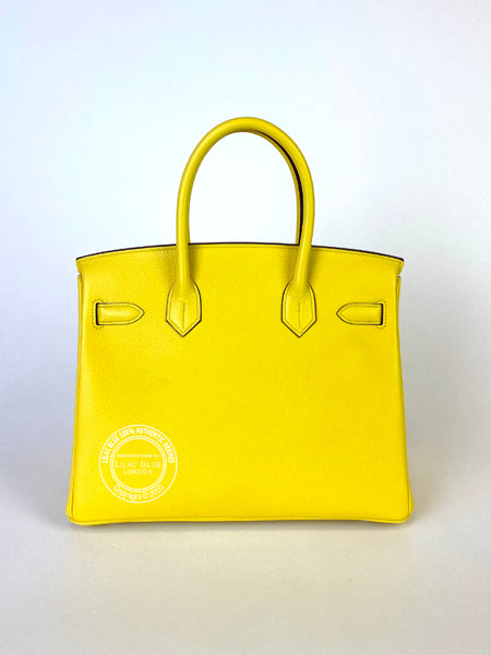 Hermès Birkin 30cm Jaune de Naples Novillo PHW