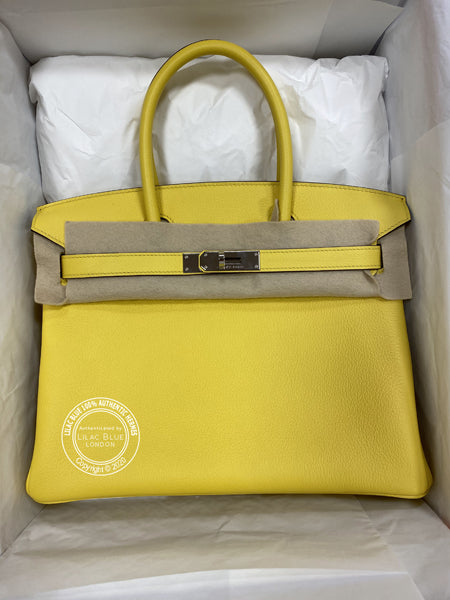 Hermès Birkin 30cm Jaune de Naples Novillo PHW