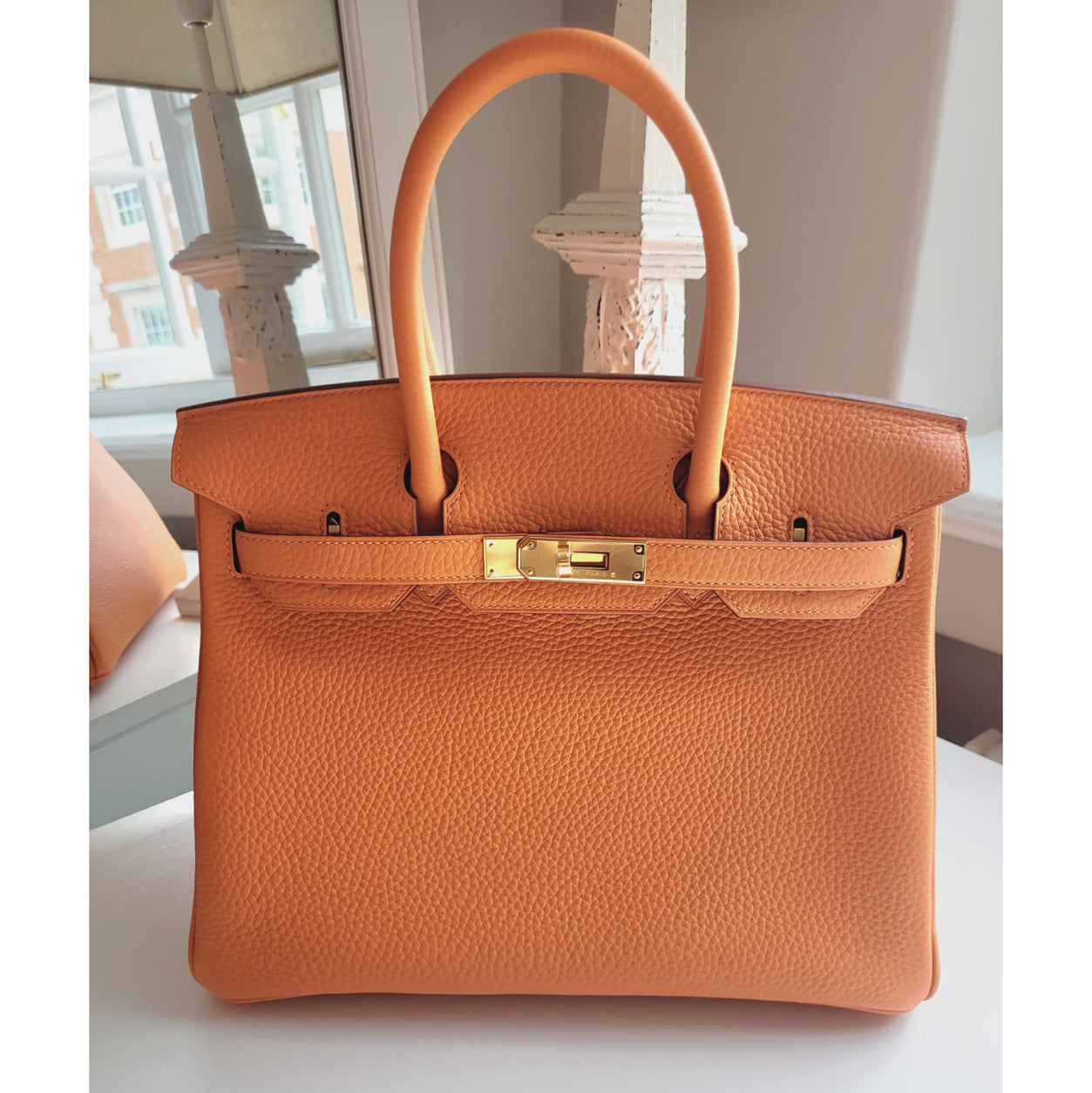 Hermès Birkin 30cm Orange Clemence GHW