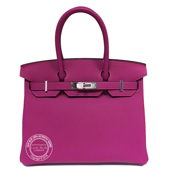 Hermes Birkin 30cm Rose Pourpre Togo PHW