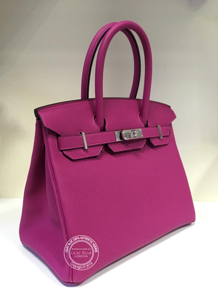 Hermes Birkin 30cm Rose Pourpre Togo PHW