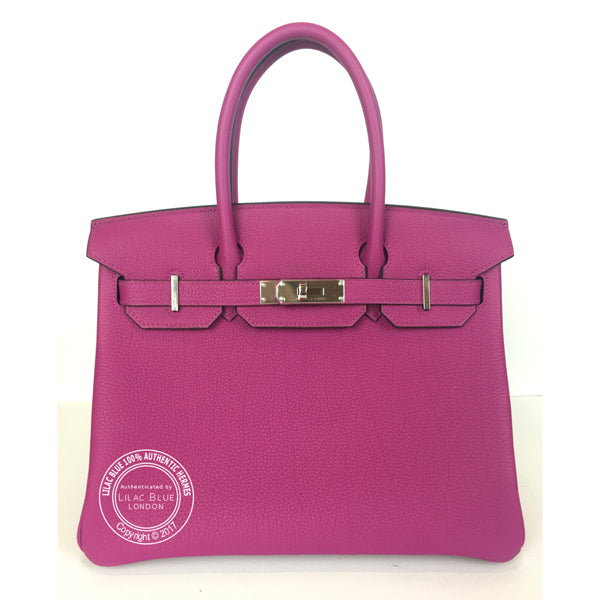 Hermes Birkin 30cm Rose Pourpre Togo PHW