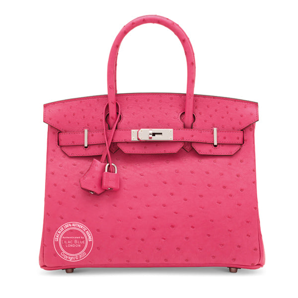 Hermès Birkin 30cm Rose Tyrien Ostrich PHW