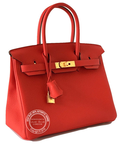 Hermès Birkin 30cm Rouge de Coeur Togo GHW
