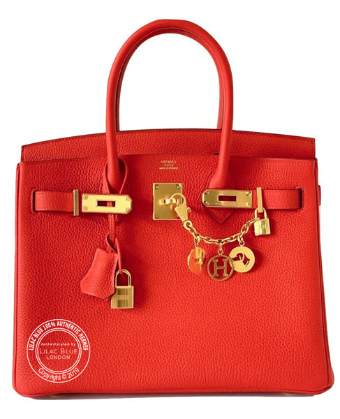 Hermès Birkin 30cm Rouge de Coeur Togo GHW