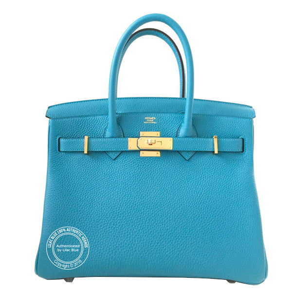 Hermès Birkin 30cm Turquoise Togo GHW